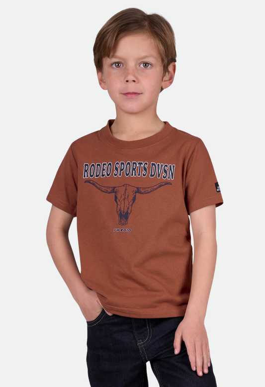Pure Western Boy’s Mack Short Sleeve Tee - Rust – No Exchanges or Refunds
