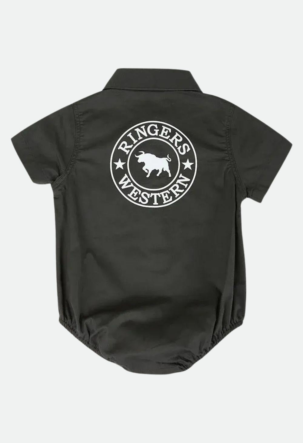 Ringers Western Babies Short Sleeve Work Shirt Romper