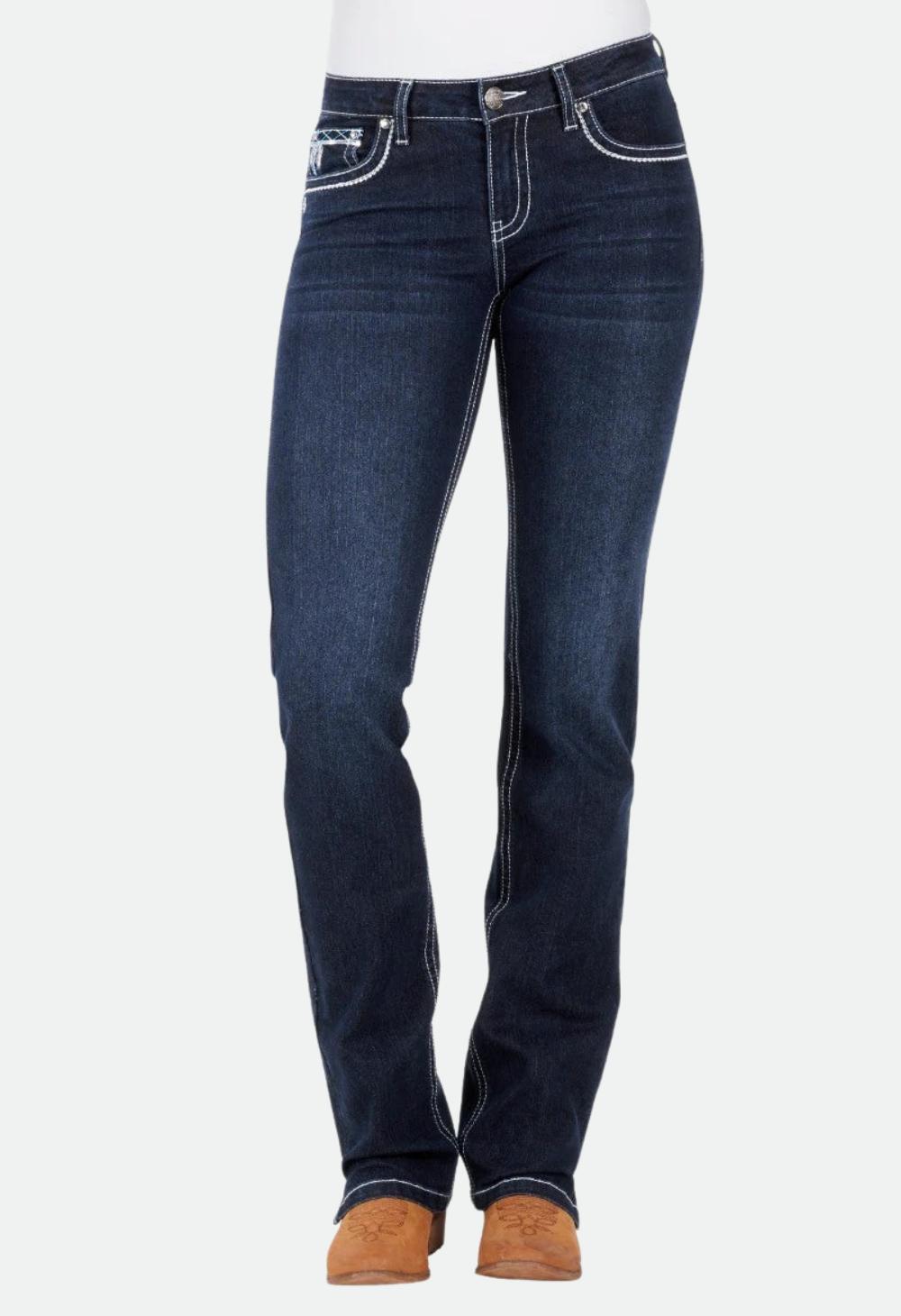 Pure Western Women's Raina Straight Leg Jean 34Leg
