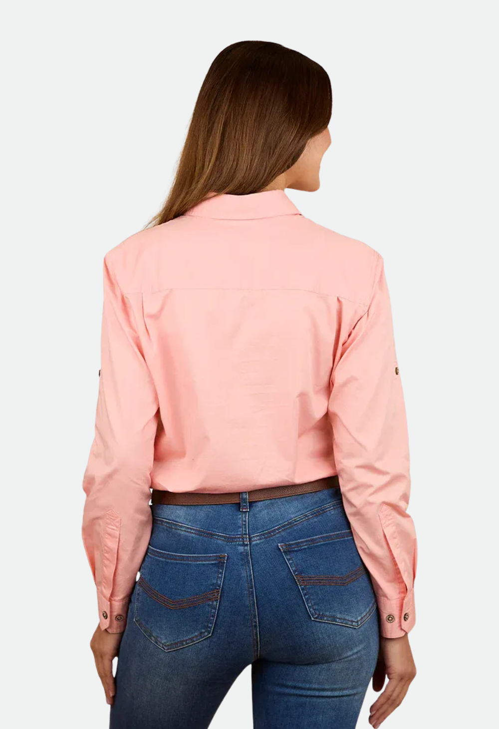 Ringers Western Women's Pentecost River Half Button Work Shirt - Light Blush