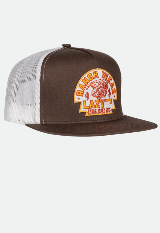 Lazy J Ranch Brown & White Rusty Arrowhead Classic Five Panel Trucker Hat