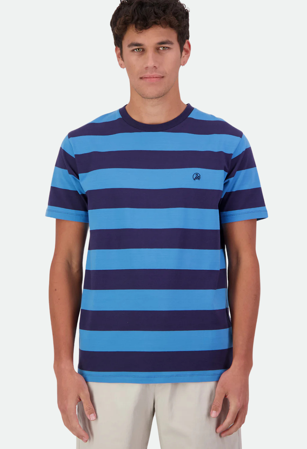 Swanndri Men's Stredwick Striped T-Shirt - Blue/Navy