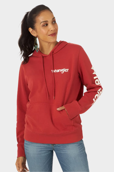 Wrangler Women's Retro Americana Hoodie - Rust