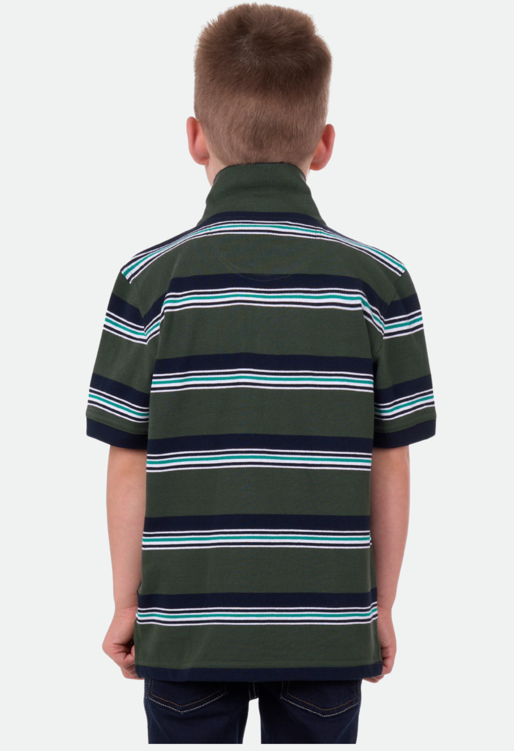 THOMAS COOK BOYS AXEL 1PKT S/S POLO (DARK GREEN/NAVY)