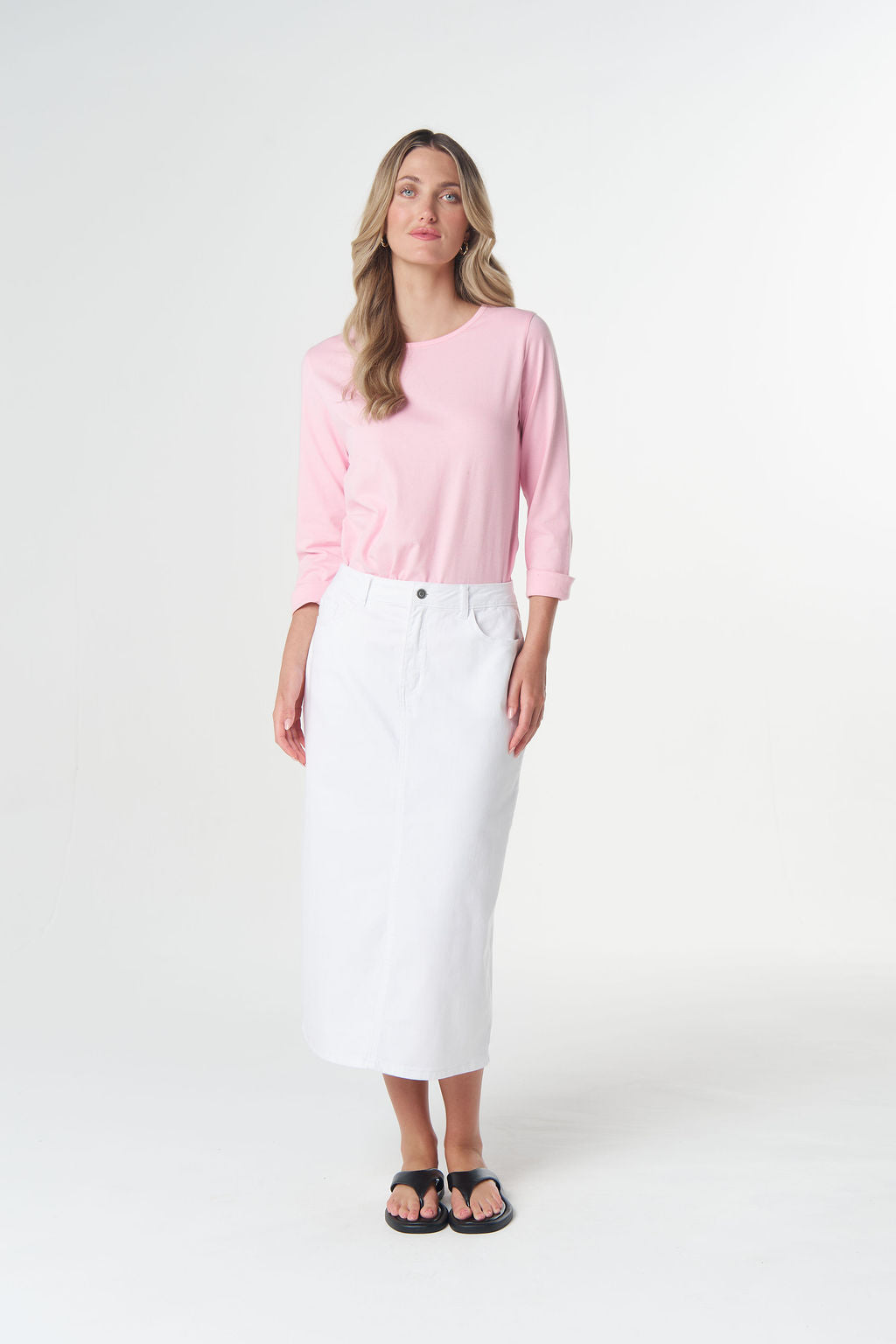 Goondiwindi Cotton 5 Pocket Maxi Skirt - White