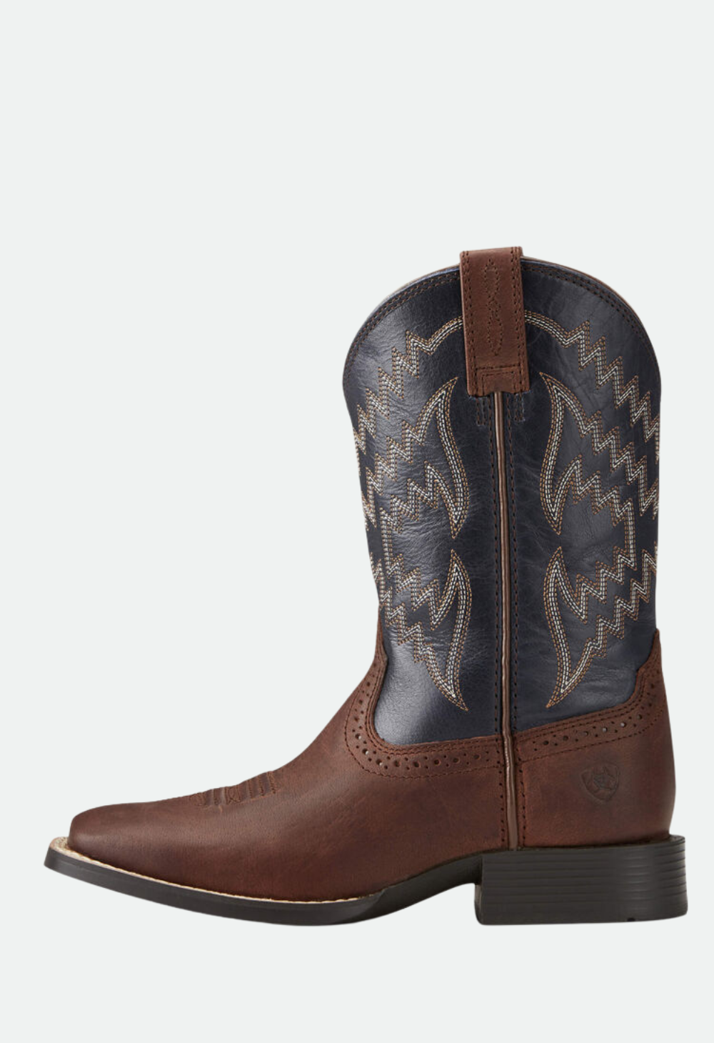 Ariat Kid's Tycoon Western Boot - Brazen Brown|Arizona Sky