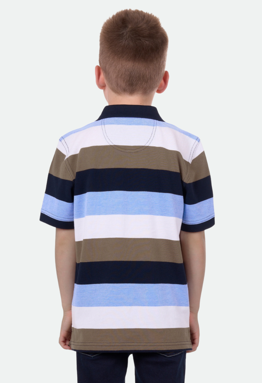 THOMAS COOK BOYS JAY 1PKT S/S POLO (NAVY/TAN)