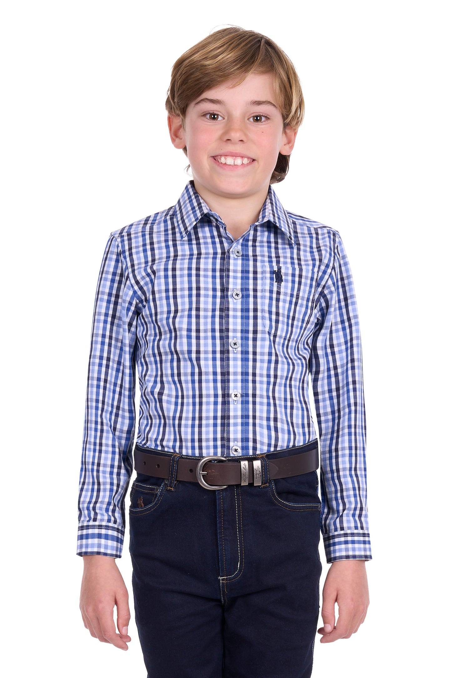 Thomas Cook Boy’s Andrew Check 1-Pocket Long Sleeve Shirt