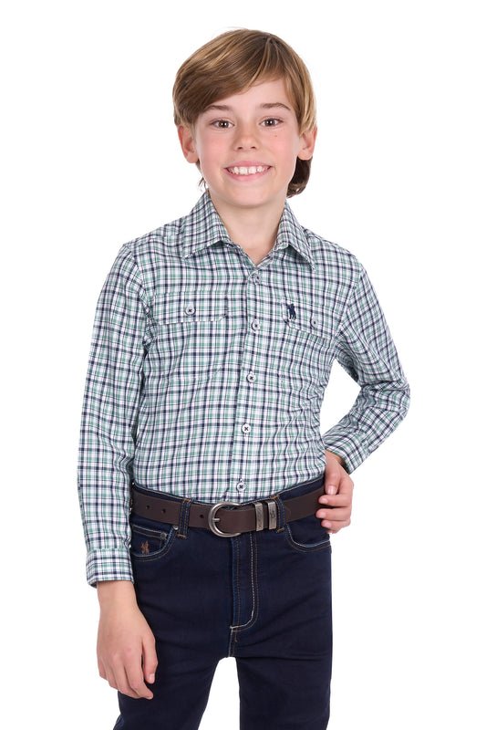 Thomas Cook Boy’s Edward Check 2-Pocket Long Sleeve Shirt