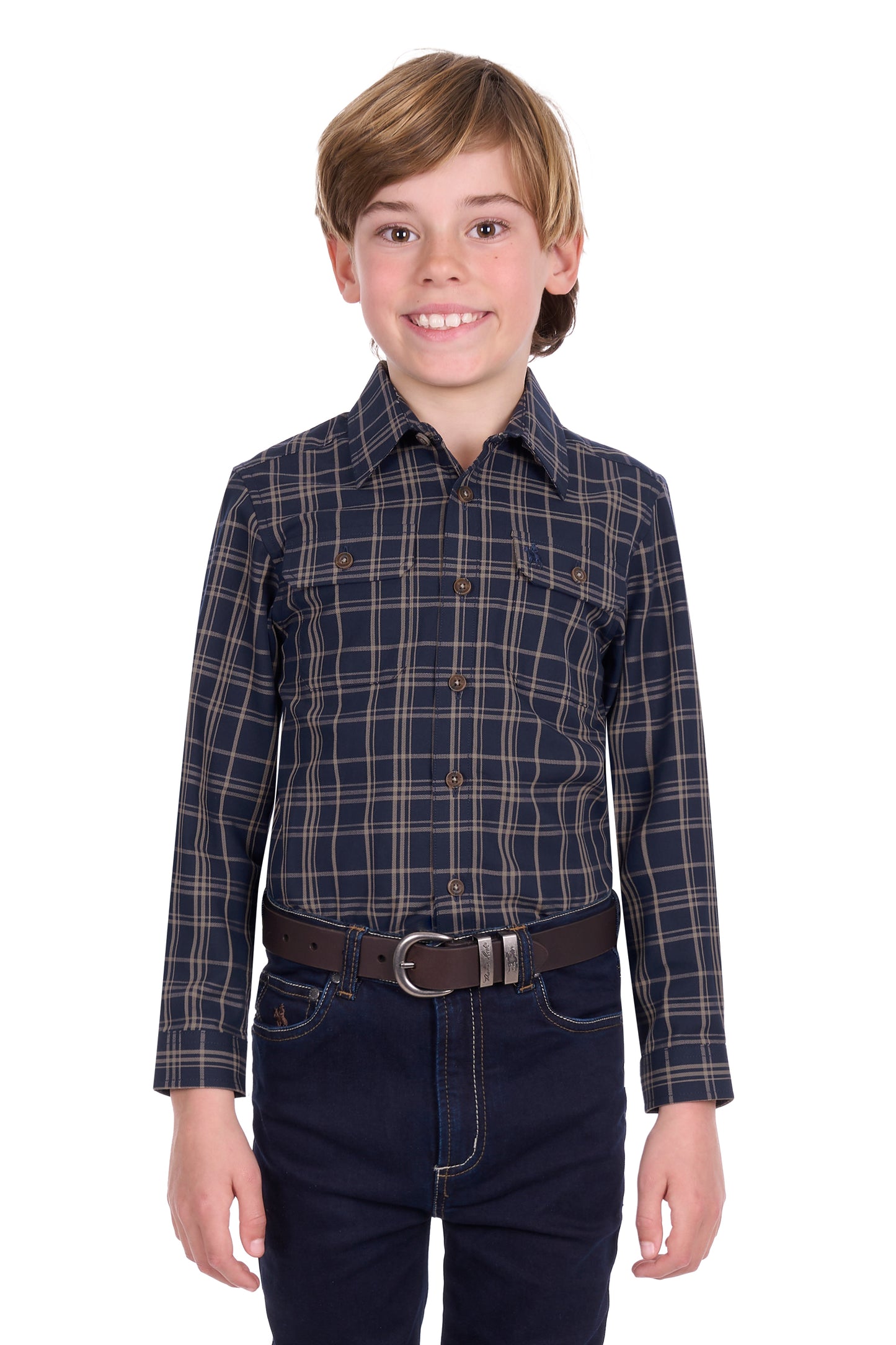 Thomas Cook Boy’s Adam Check 2-Pocket Long Sleeve Shirt
