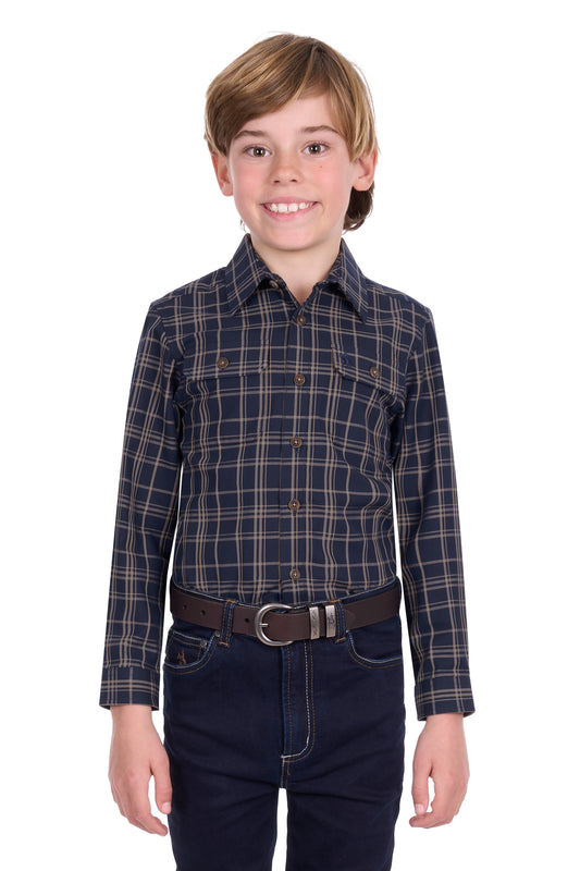 Thomas Cook Boy’s Adam Check 2-Pocket Long Sleeve Shirt