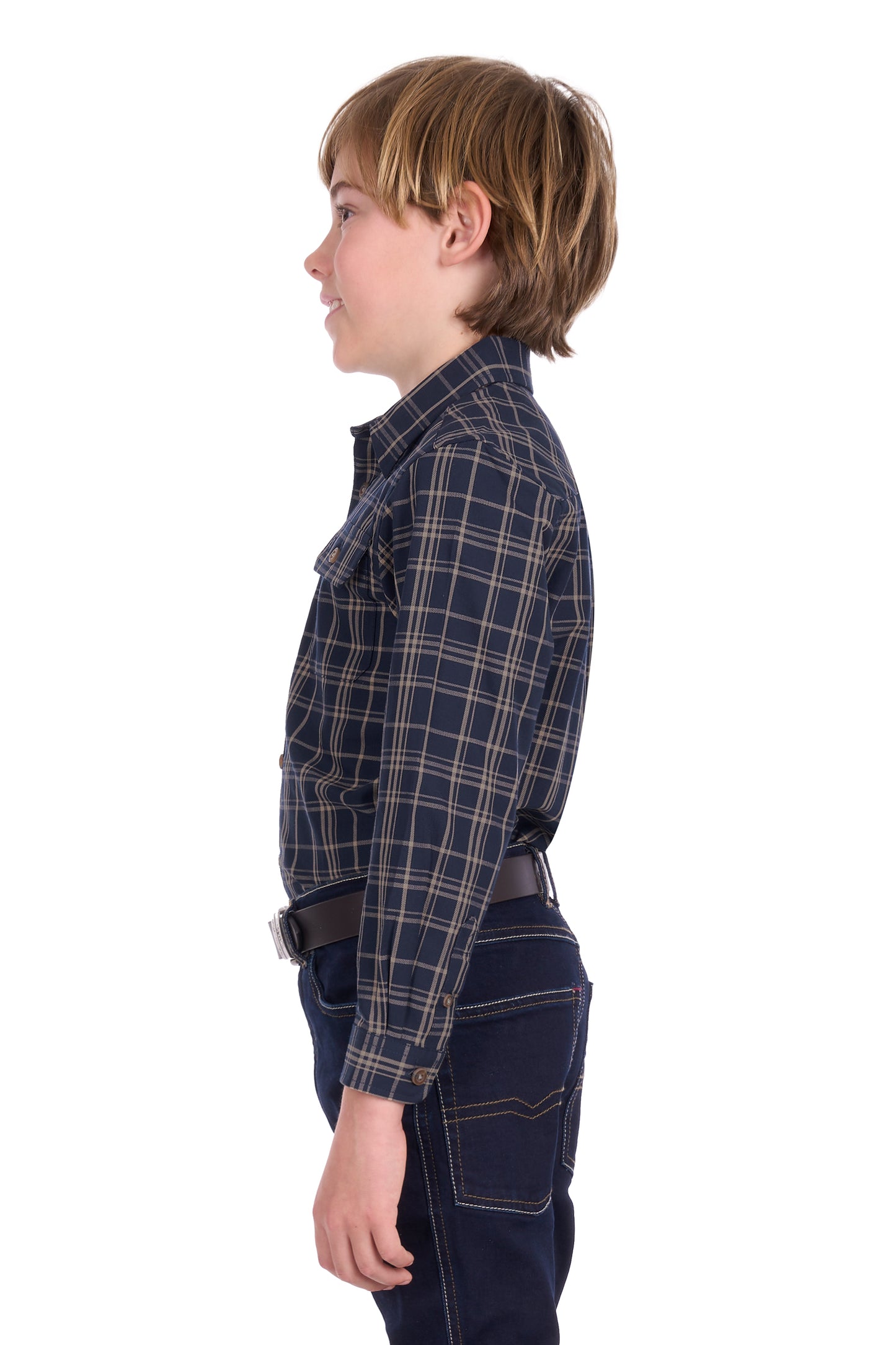Thomas Cook Boy’s Adam Check 2-Pocket Long Sleeve Shirt