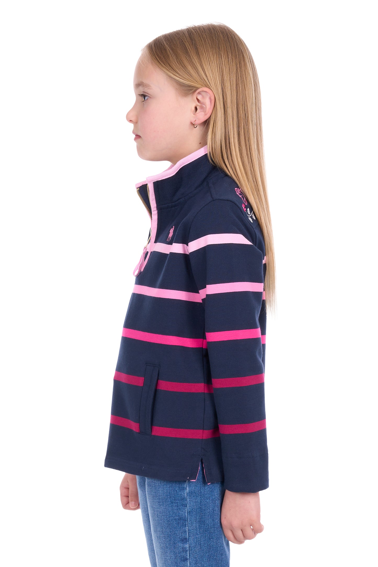 Thomas Cook Girl’s Gemma 1/4 Zip Stripe Rugby