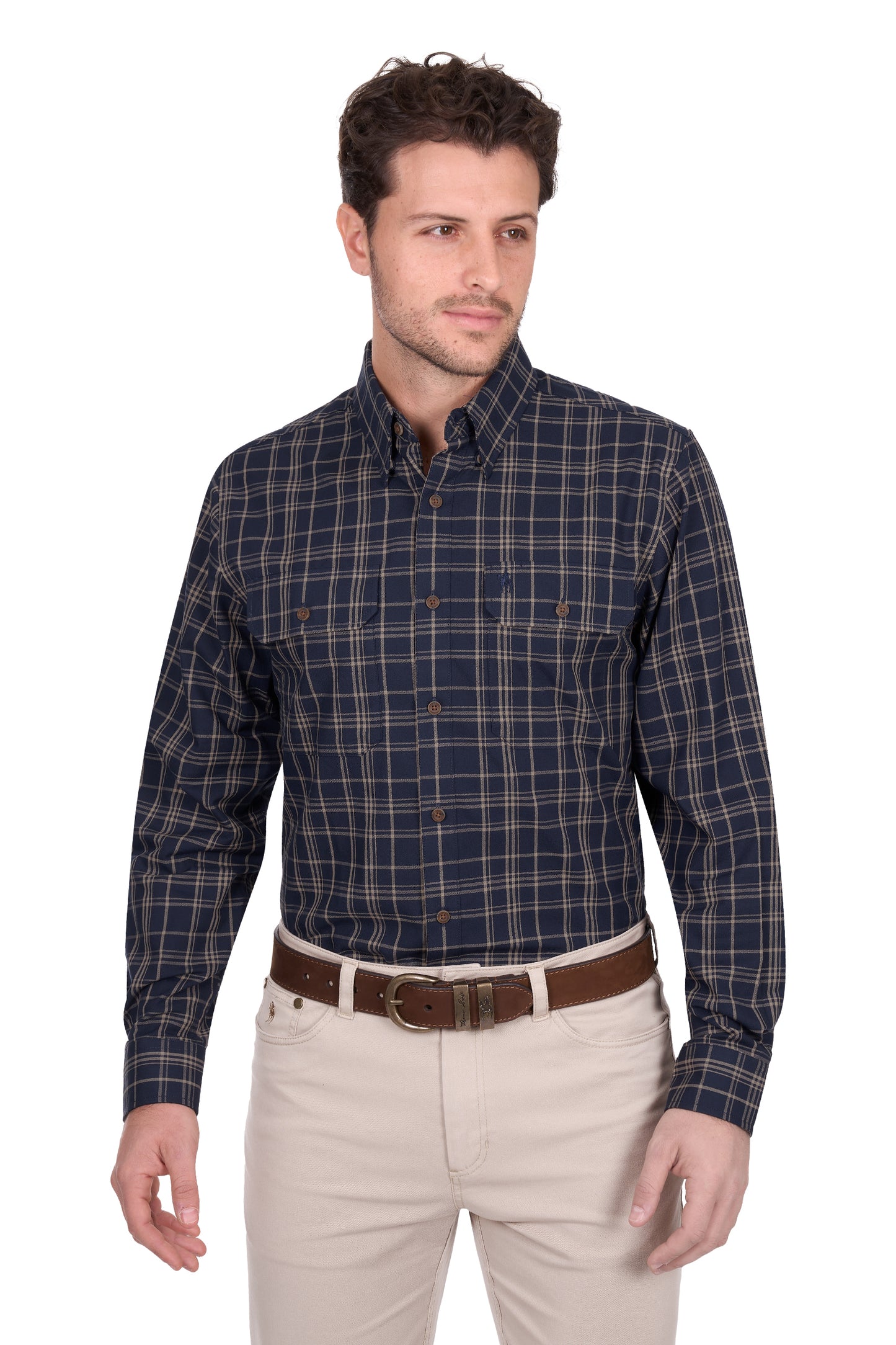 Thomas Cook Men’s Adam Check 2-Pocket Long Sleeve Shirt
