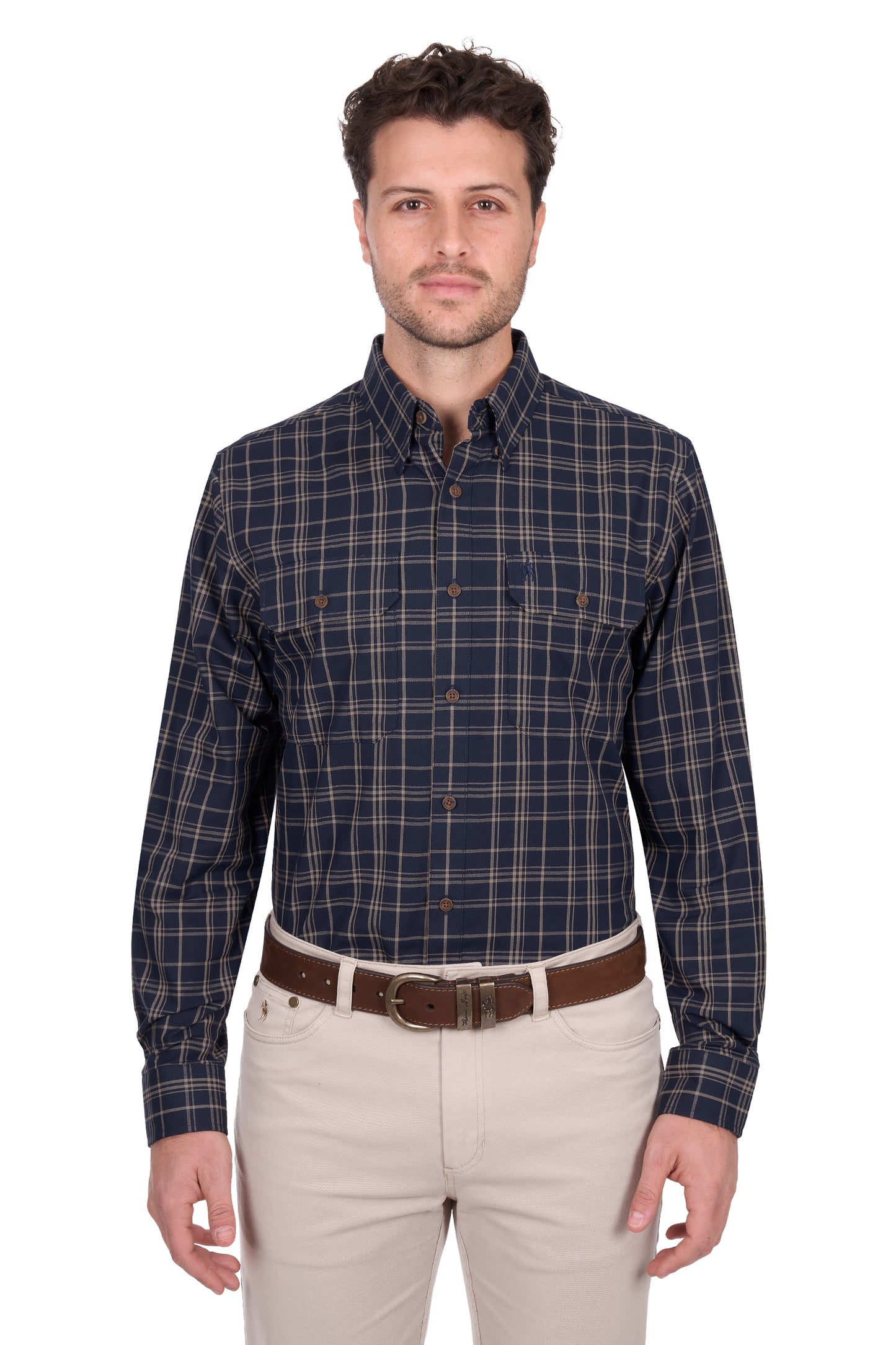 Thomas Cook Men’s Adam Check 2-Pocket Long Sleeve Shirt