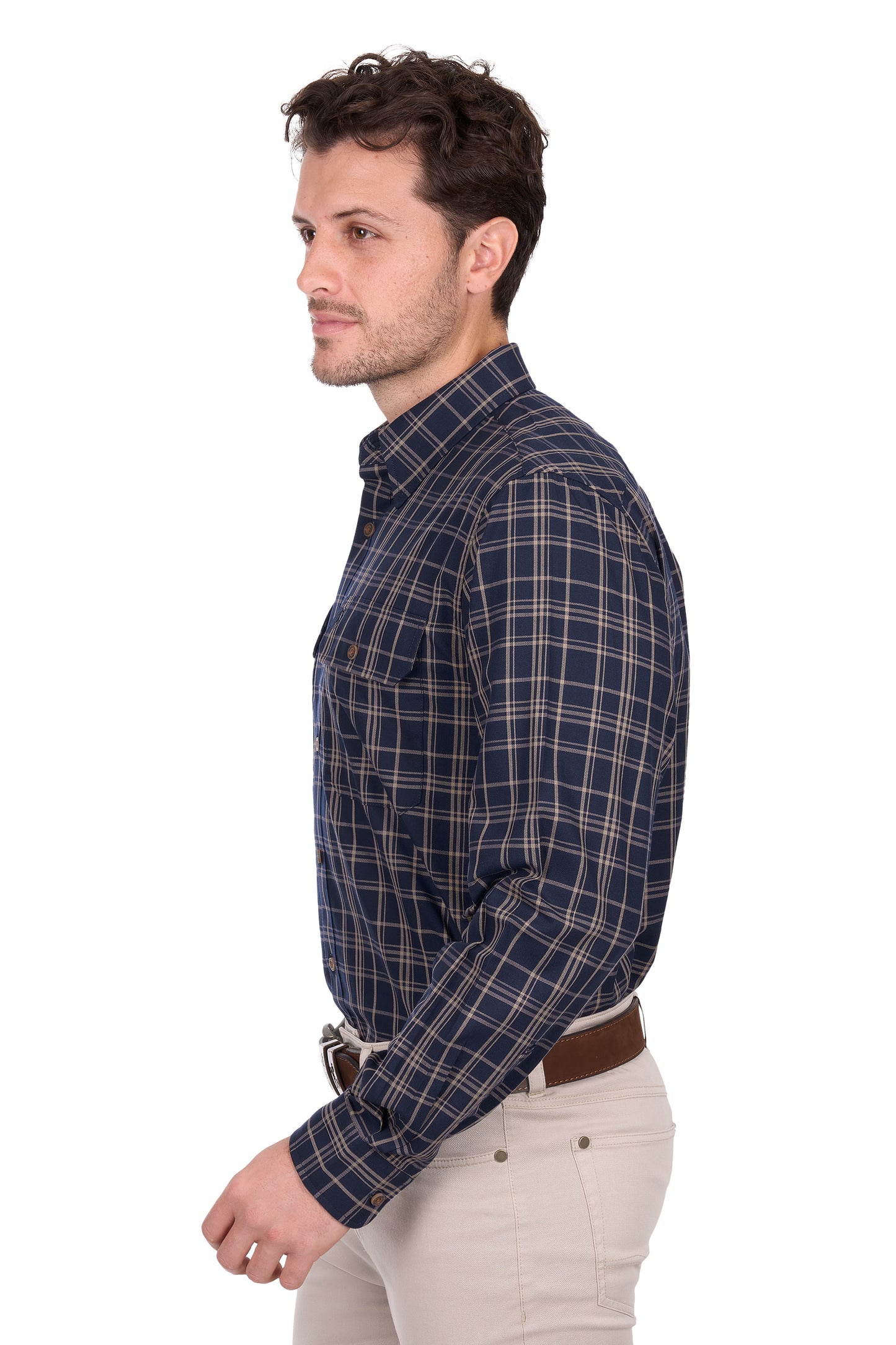 Thomas Cook Men’s Adam Check 2-Pocket Long Sleeve Shirt
