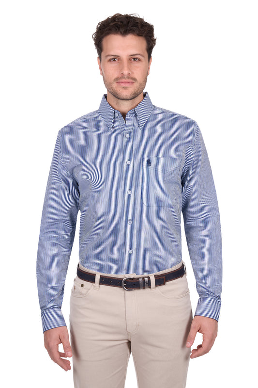 Thomas Cook Men’s Gregory Stripe 1-Pocket Long Sleeve Shirt
