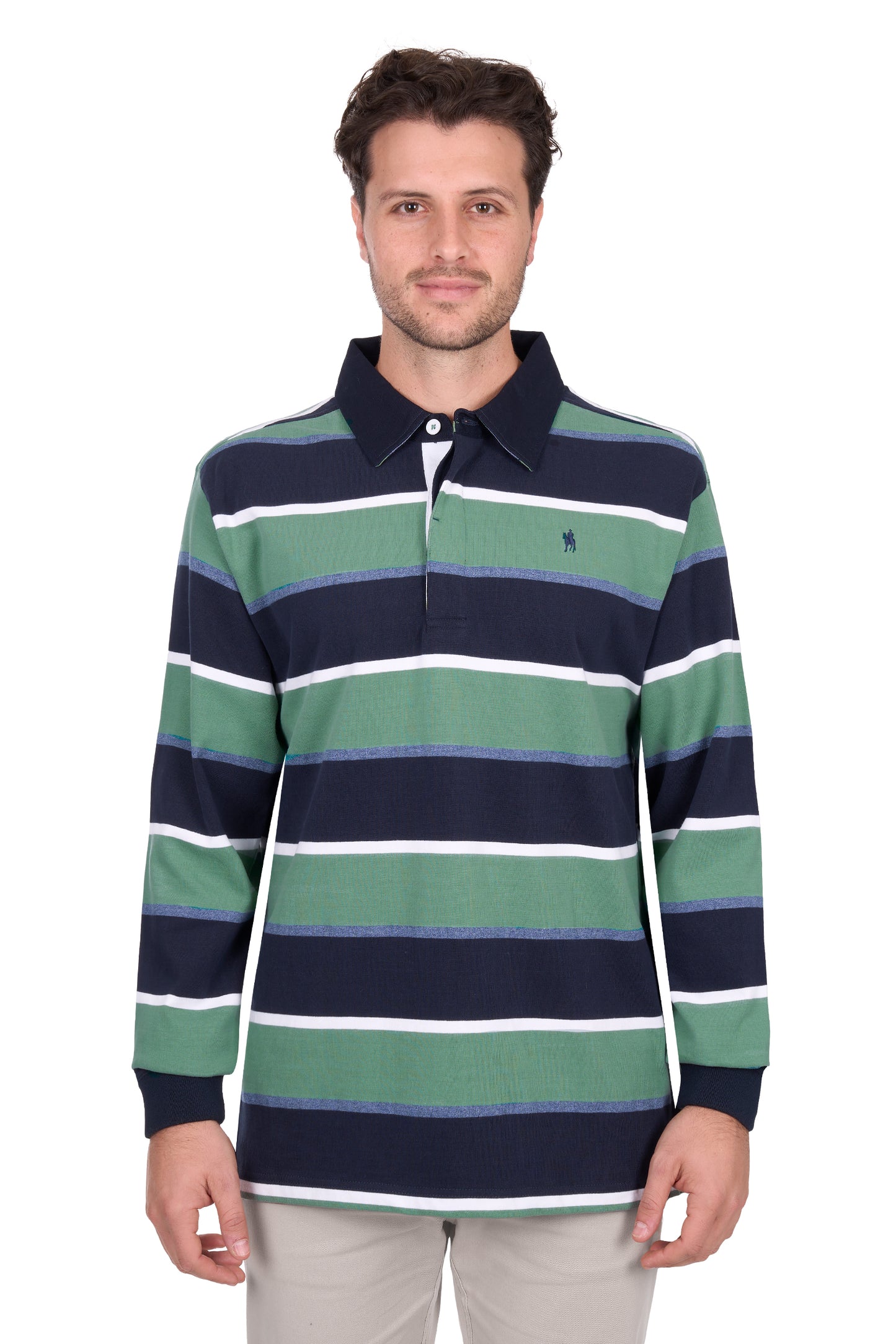 Thomas Cook Men’s Douglas Stripe Rugby – Navy/Sage