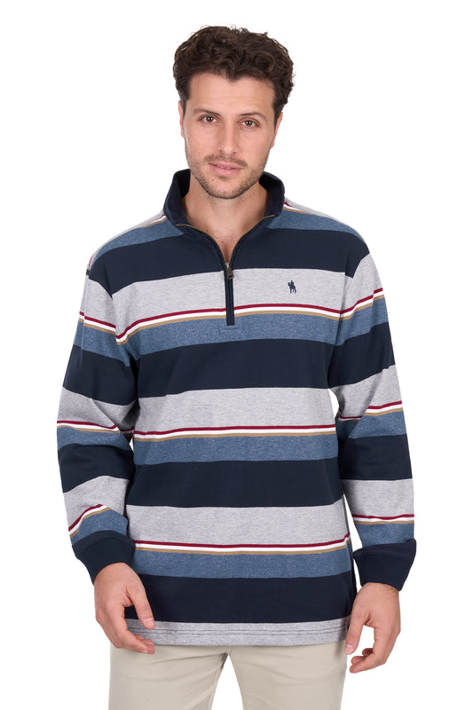 Thomas Cook – Men’s Nathan 1/4 Zip Stripe Rugby