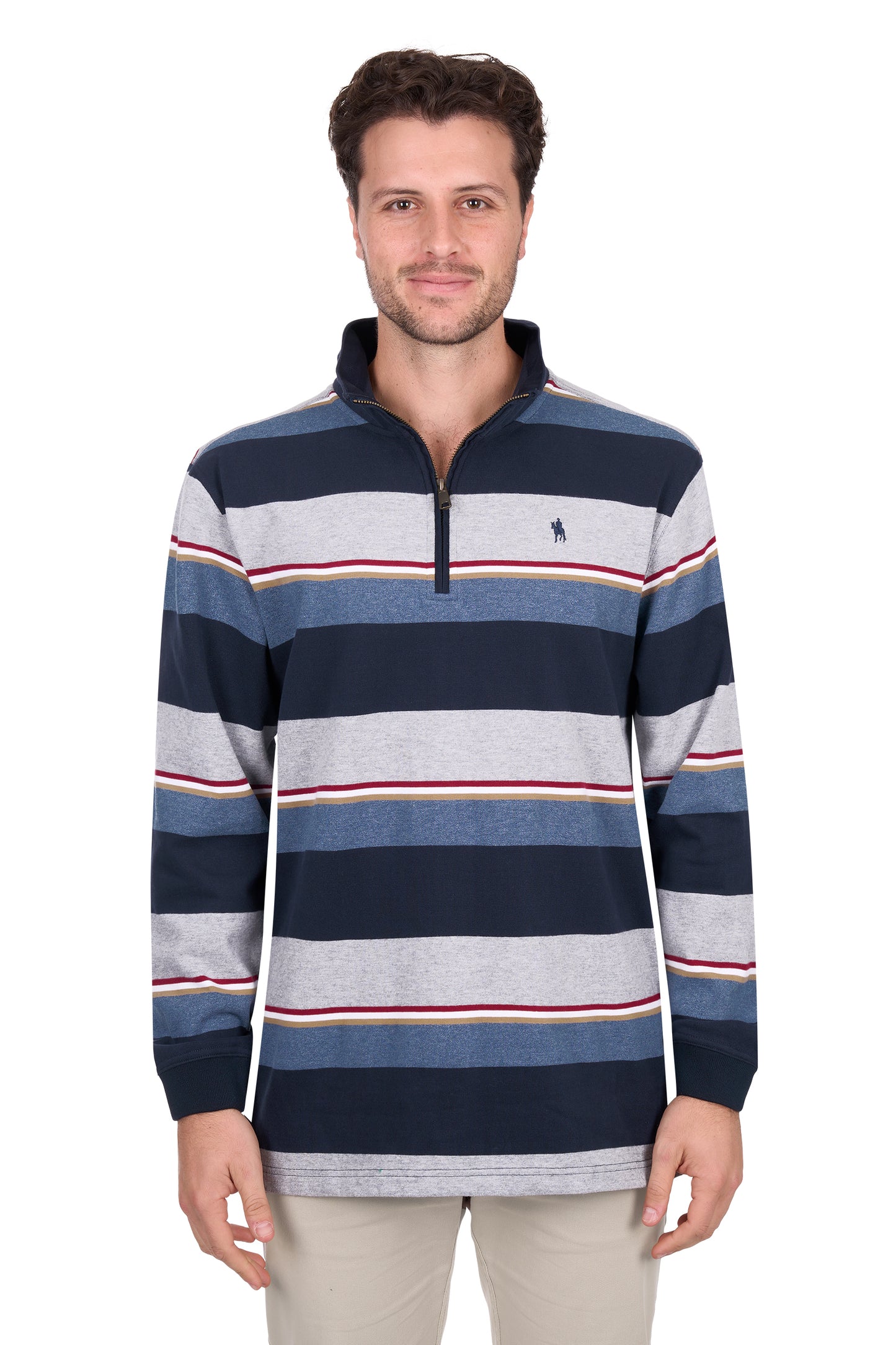 Thomas Cook – Men’s Nathan 1/4 Zip Stripe Rugby