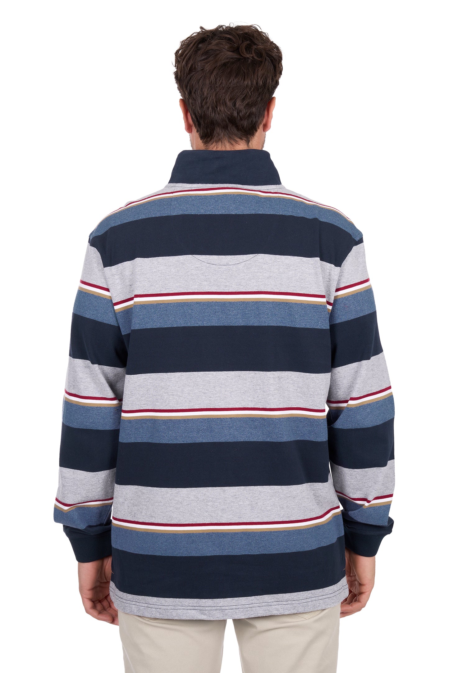 Thomas Cook – Men’s Nathan 1/4 Zip Stripe Rugby
