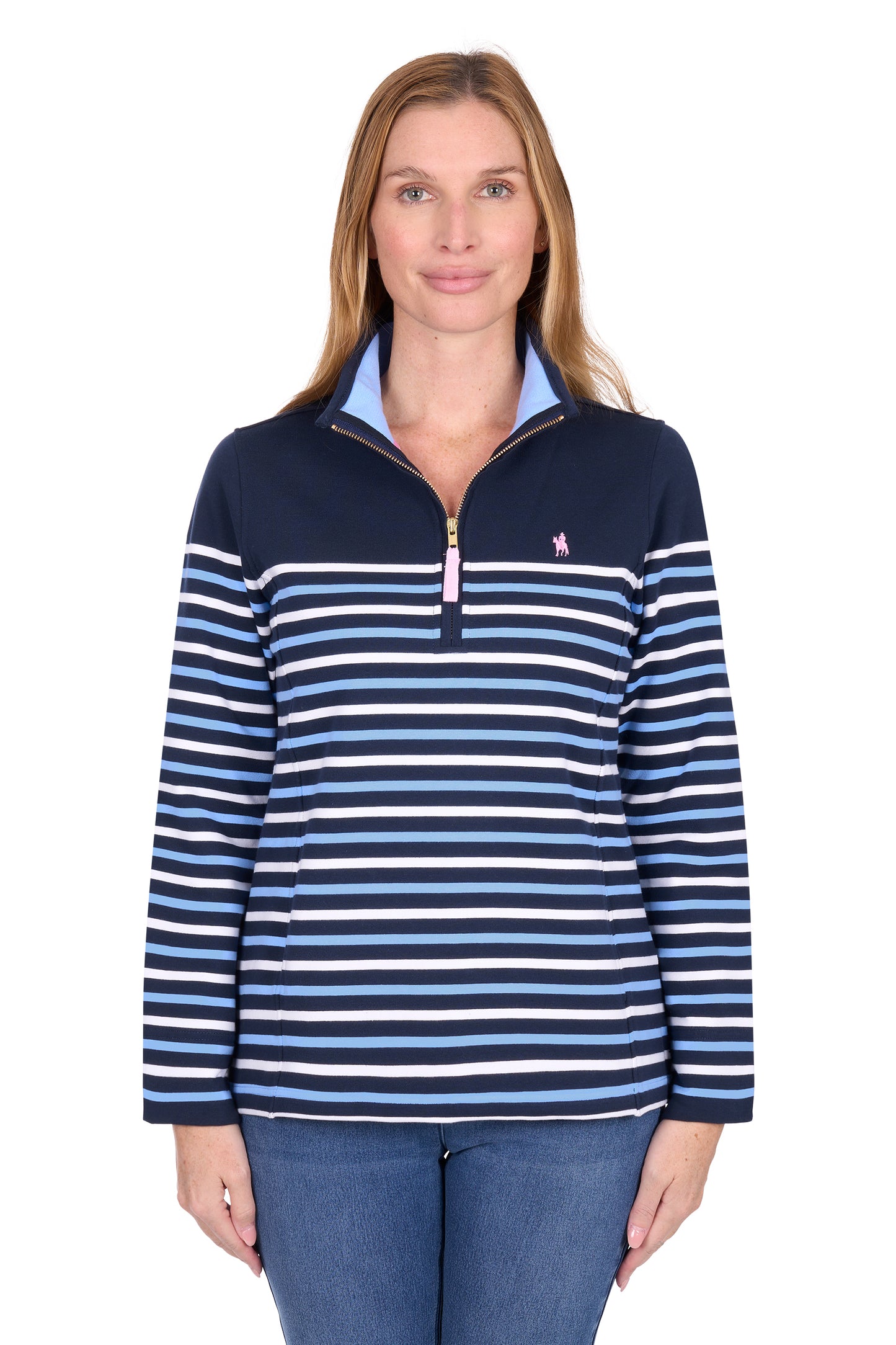 Thomas Cook Women's Lexi 1/4 Zip Stripe Rugby