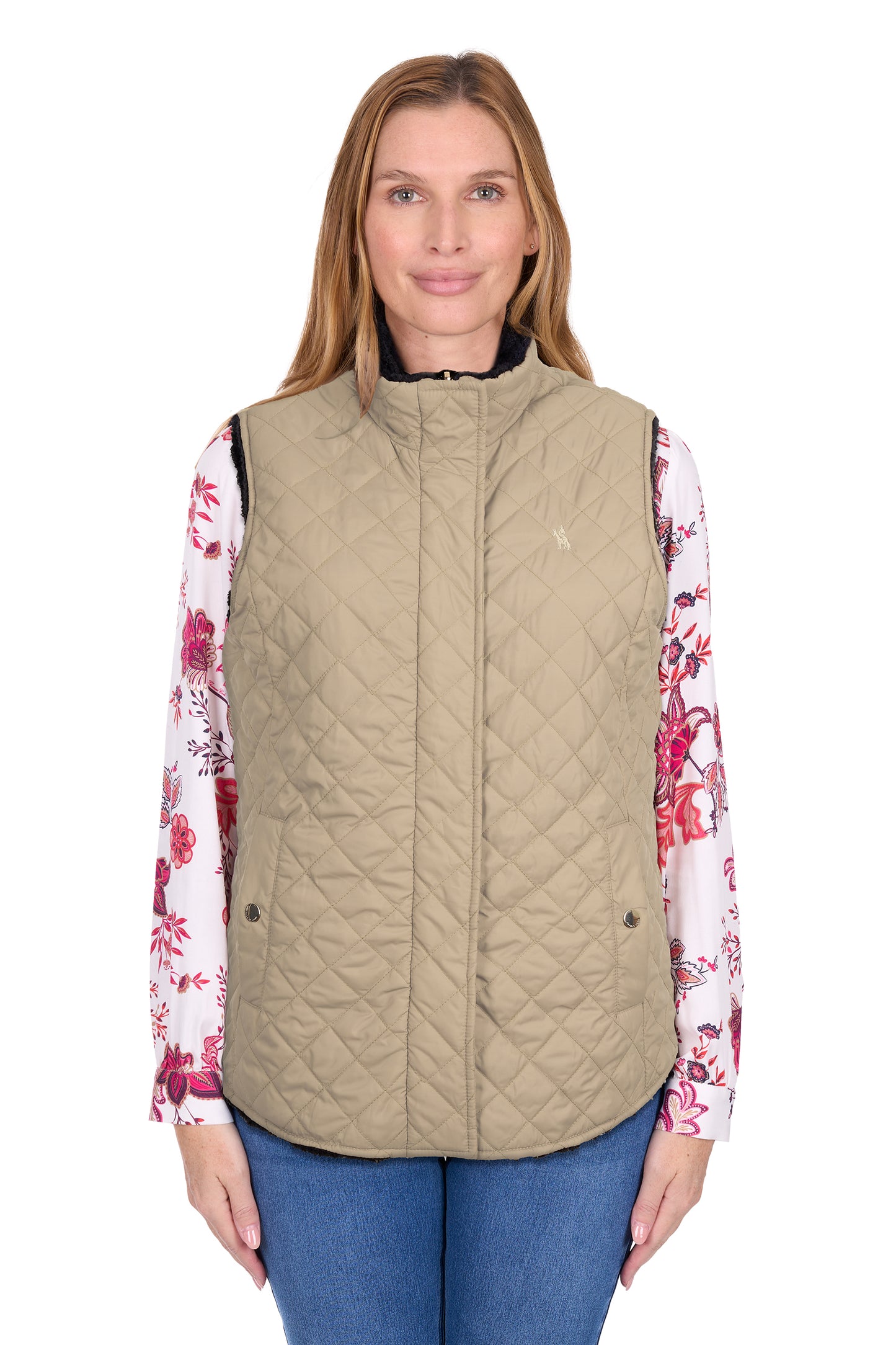 Thomas Cook Women's Astrid Reversible Vest – Tan/Navy