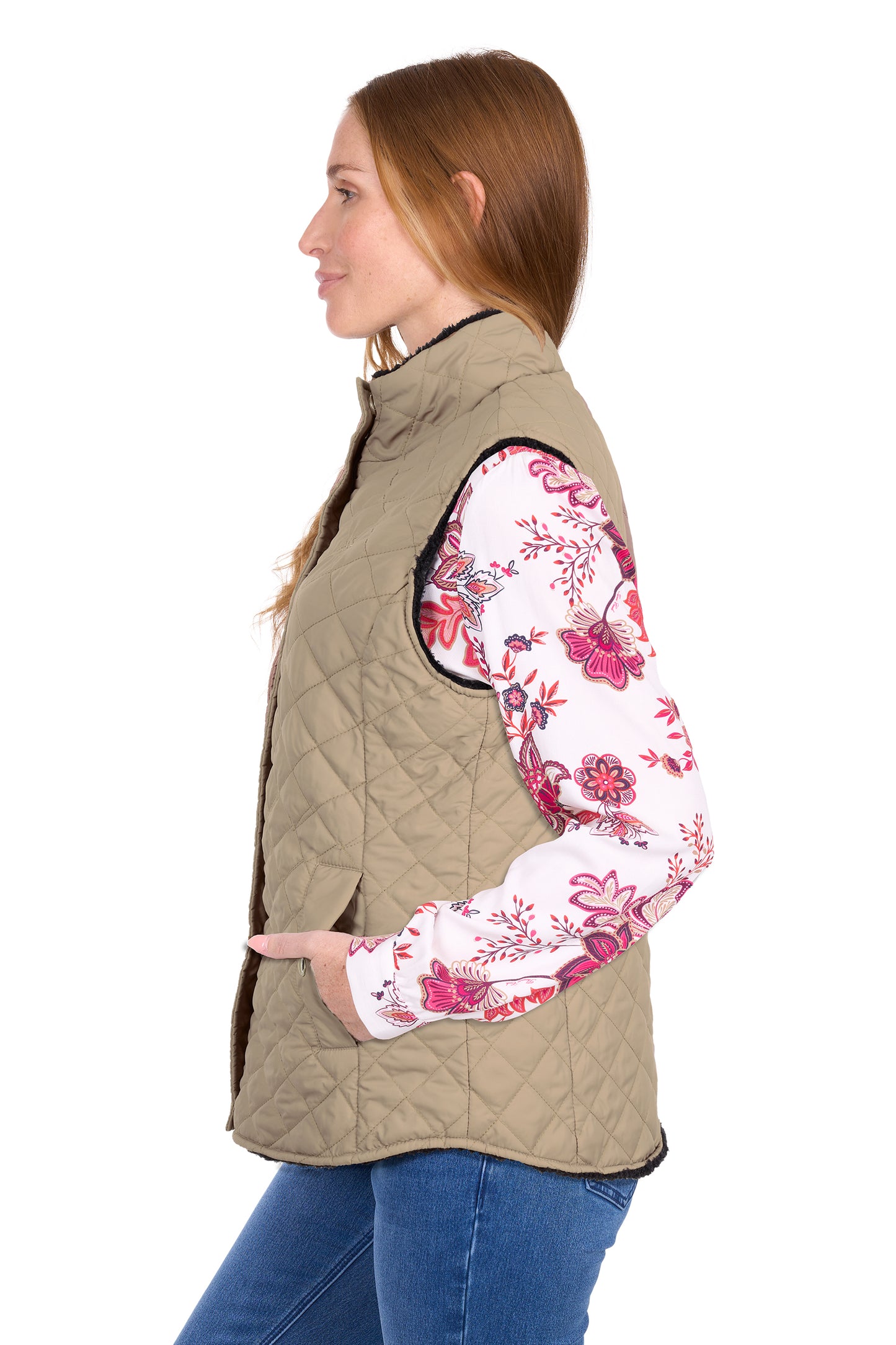 Thomas Cook Women's Astrid Reversible Vest – Tan/Navy