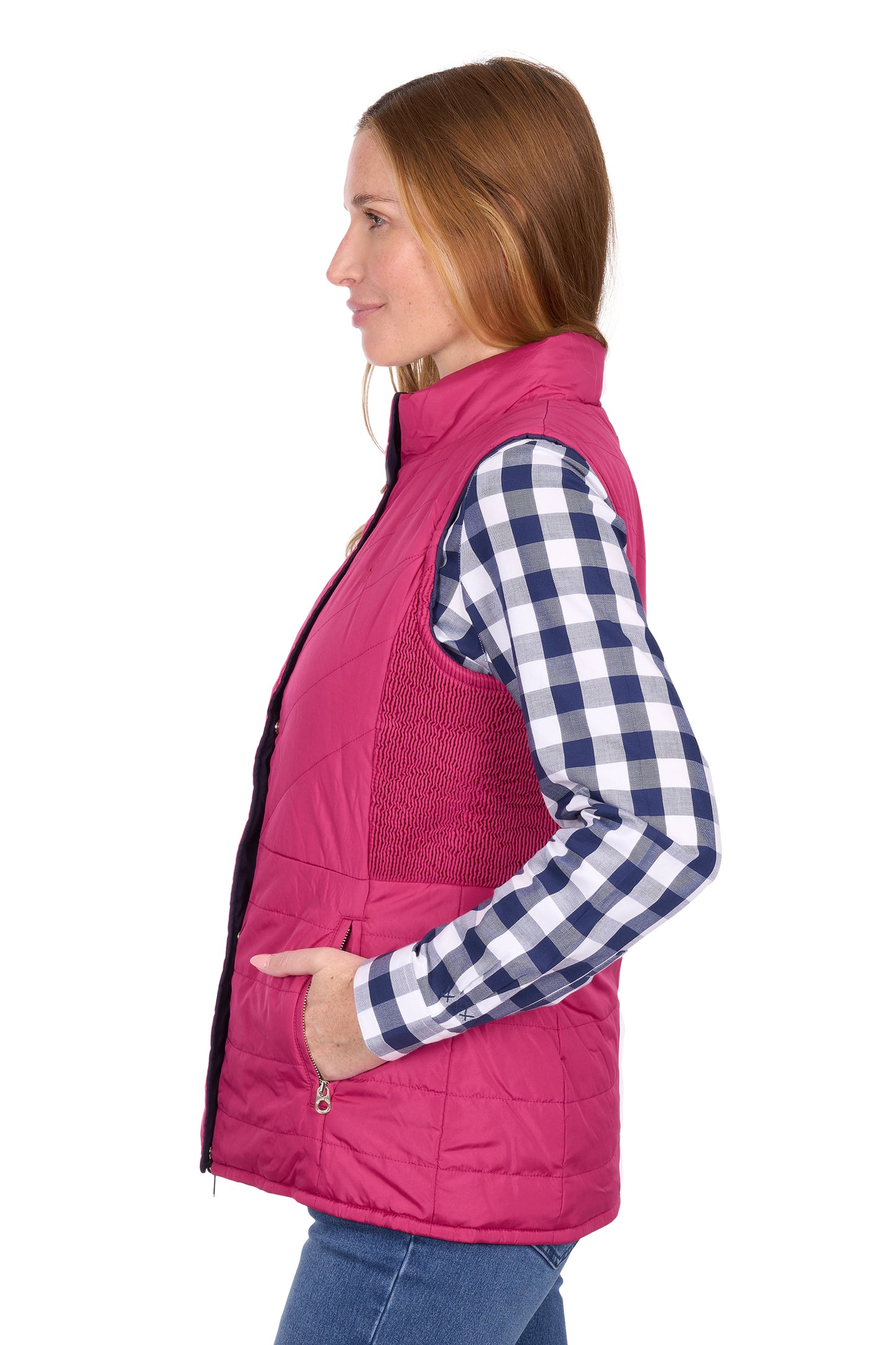 Thomas Cook Women’s Mayfield Reversible Vest – Hot Pink/Navy