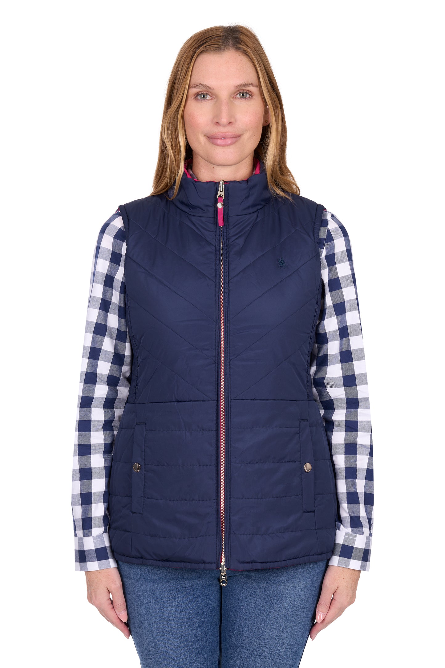 Thomas Cook Women’s Mayfield Reversible Vest – Hot Pink/Navy
