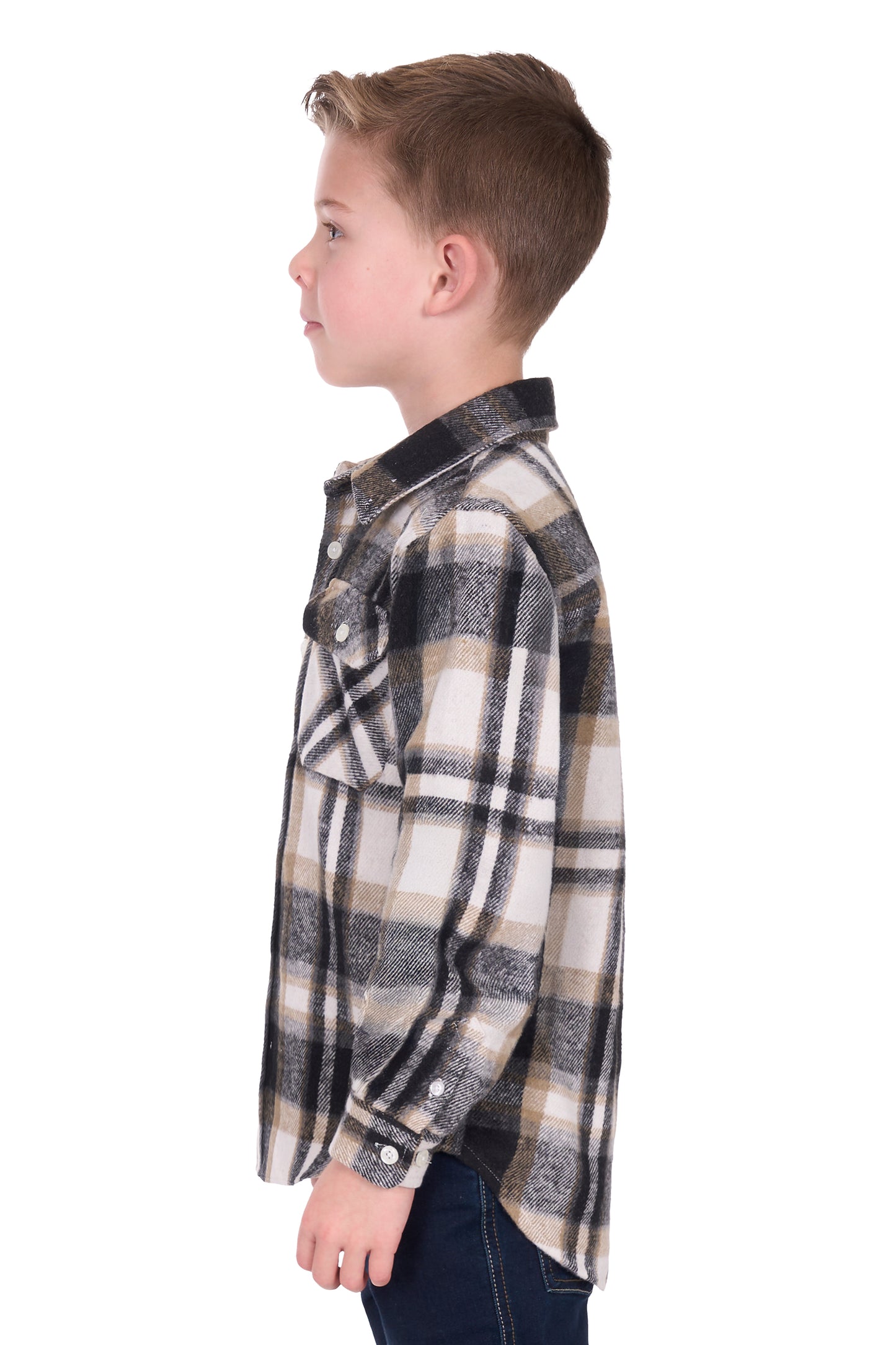 Hard Slog Boy’s King Thermal Long Sleeve Shirt – Black/Tan