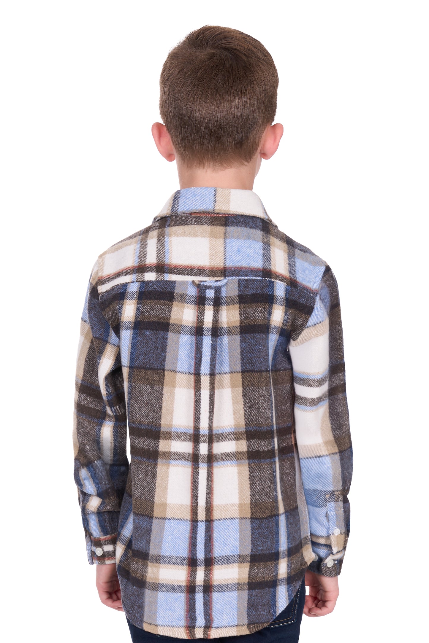 Hard Slog Boy’s Victor Thermal Long Sleeve Shirt – Tan/Light Blue