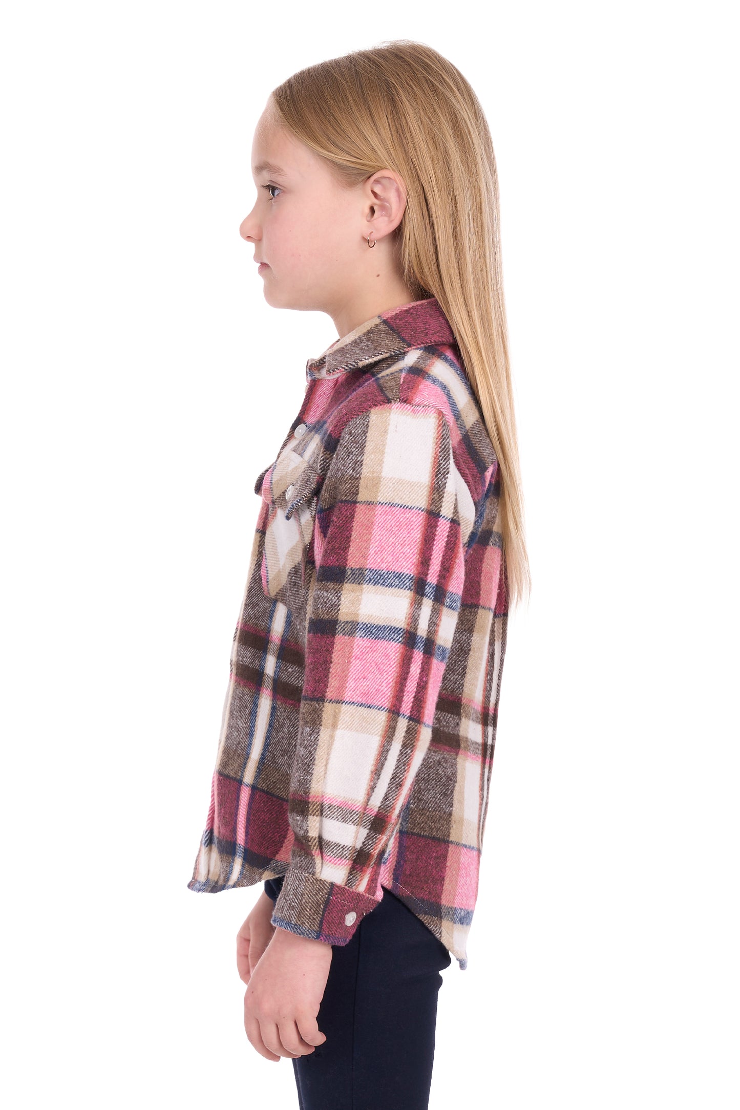 Hard Slog Kid’s Ori Thermal Long Sleeve Shirt – Pink/Tan
