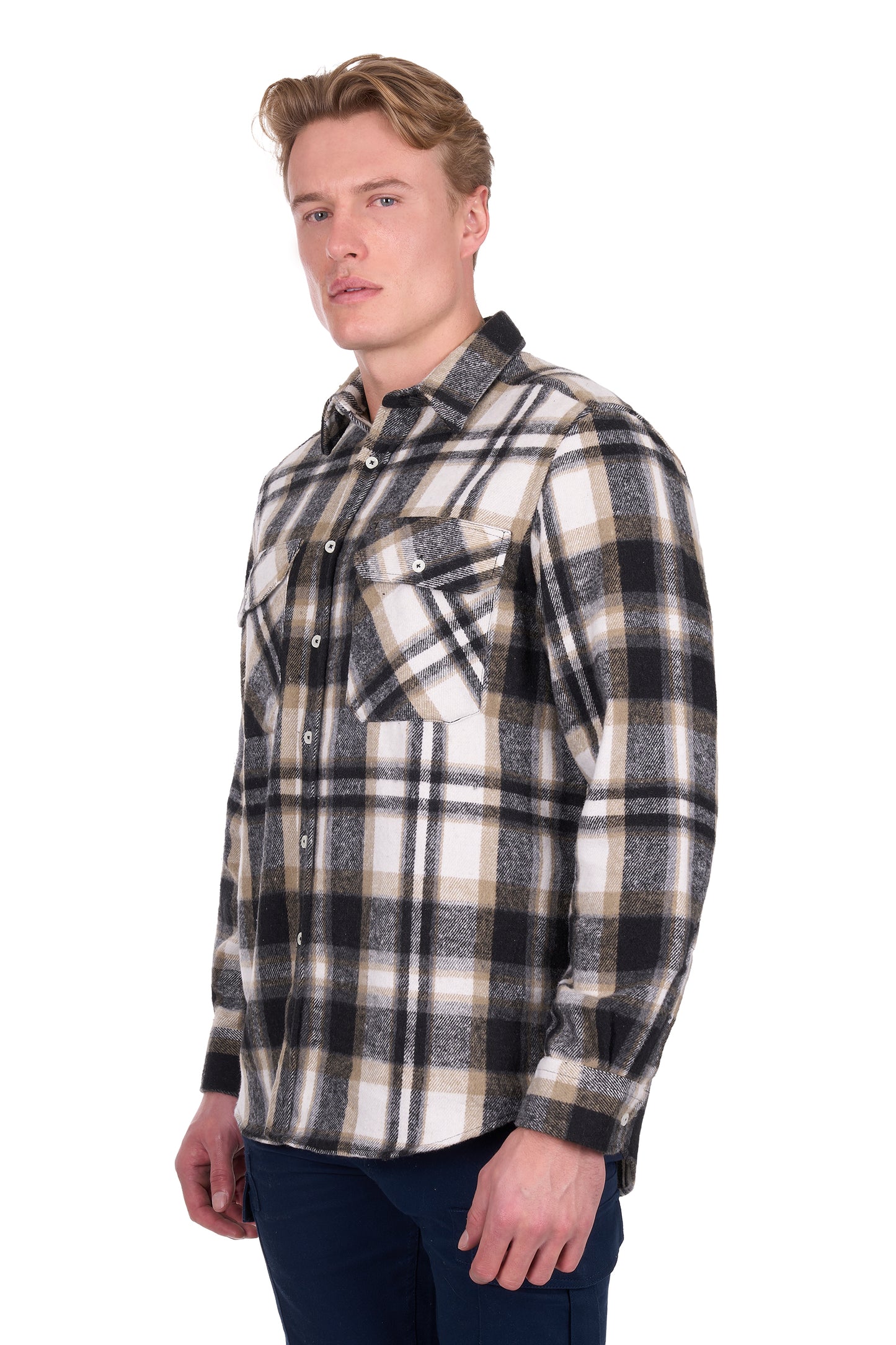 Hard Slog Men’s King Thermal Long Sleeve Shirt - Black/Tan