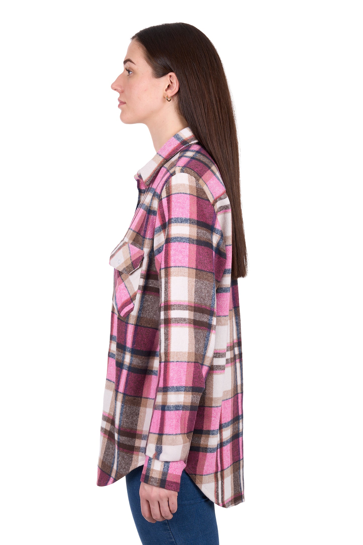 Hard Slog Women’s Ori Thermal Long Sleeve Shirt - Pink/Tan