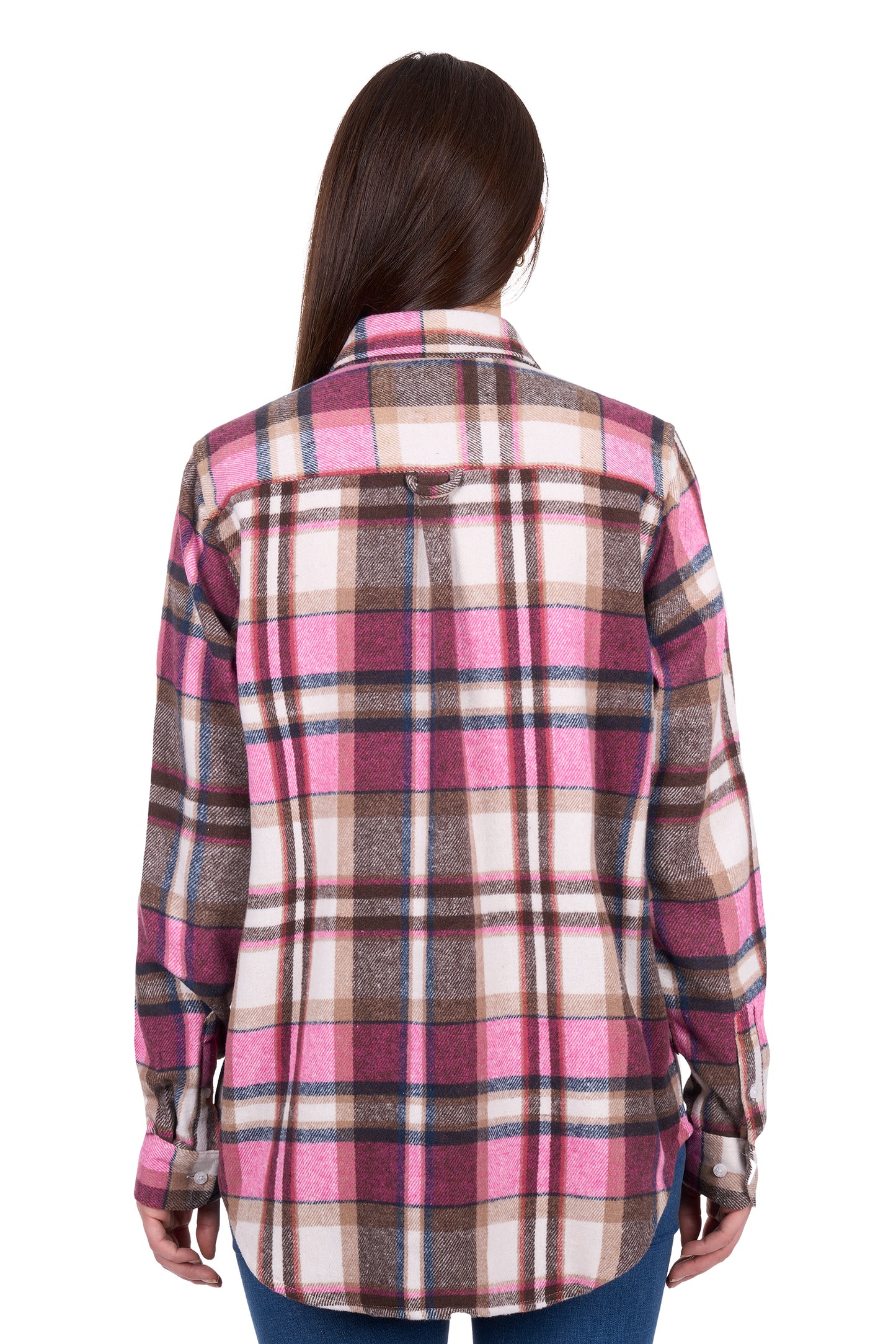 Hard Slog Women’s Ori Thermal Long Sleeve Shirt - Pink/Tan