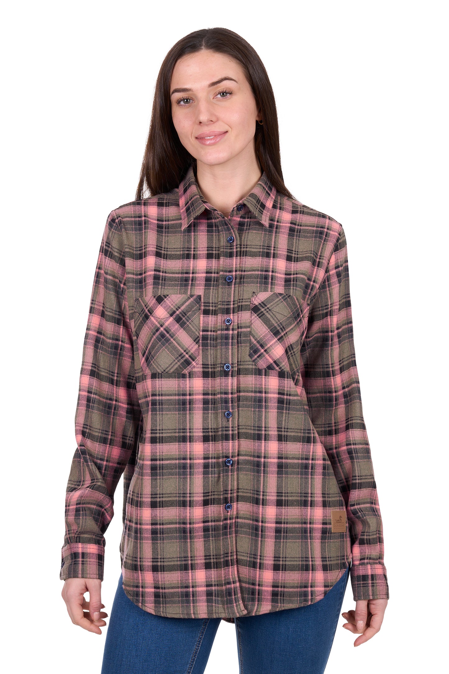 Dux Bak Women's Ahri Thermal Long Sleeve Shirt - Green/Pink