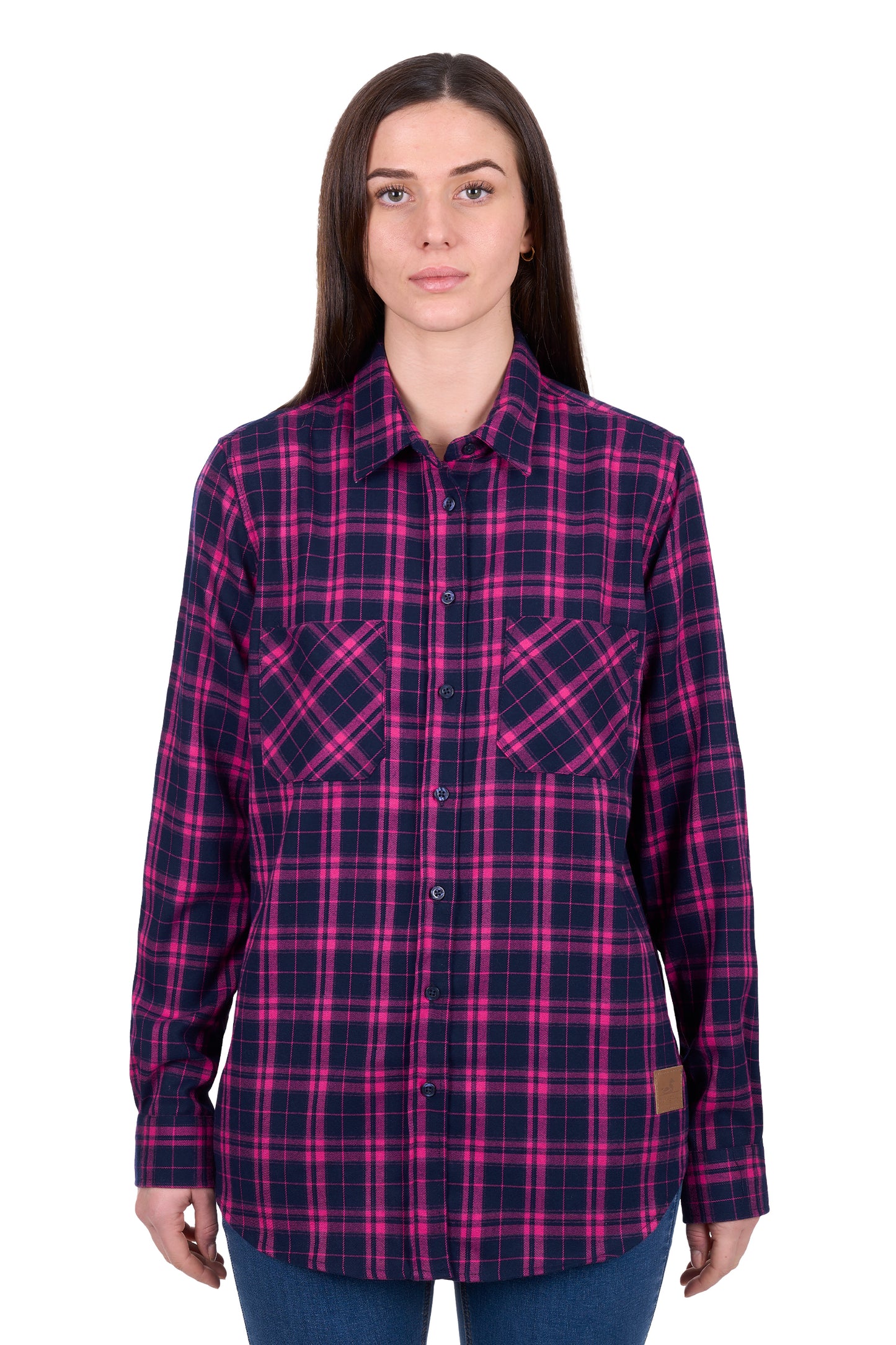Dux Bak Women's Sybel Thermal Long Sleeve Shirt - Pink/Navy