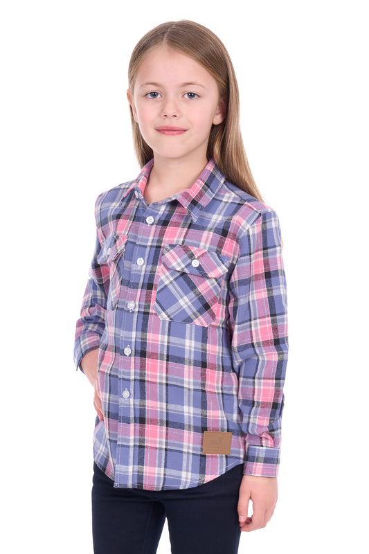 Dux Bak Girl’s Millie Thermal Long Sleeve Shirt - Pink/Purple