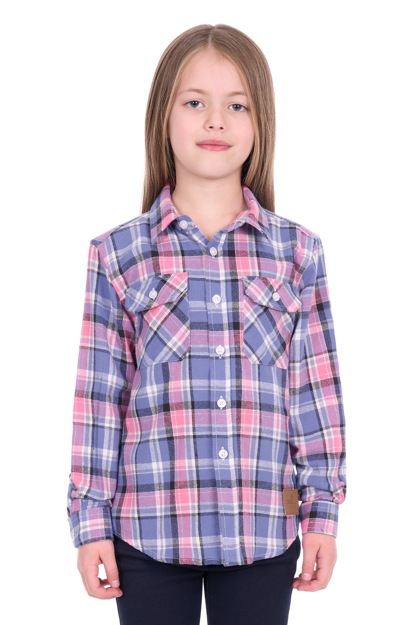 Dux Bak Girl’s Millie Thermal Long Sleeve Shirt - Pink/Purple