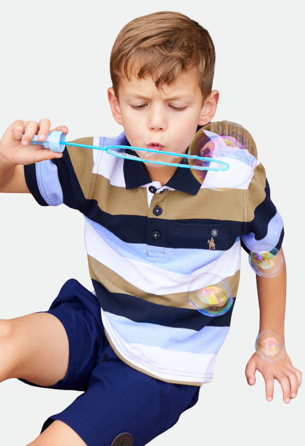 THOMAS COOK BOYS JAY 1PKT S/S POLO (NAVY/TAN)