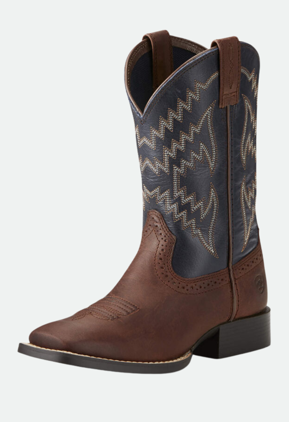 Ariat Kid's Tycoon Western Boot - Brazen Brown|Arizona Sky