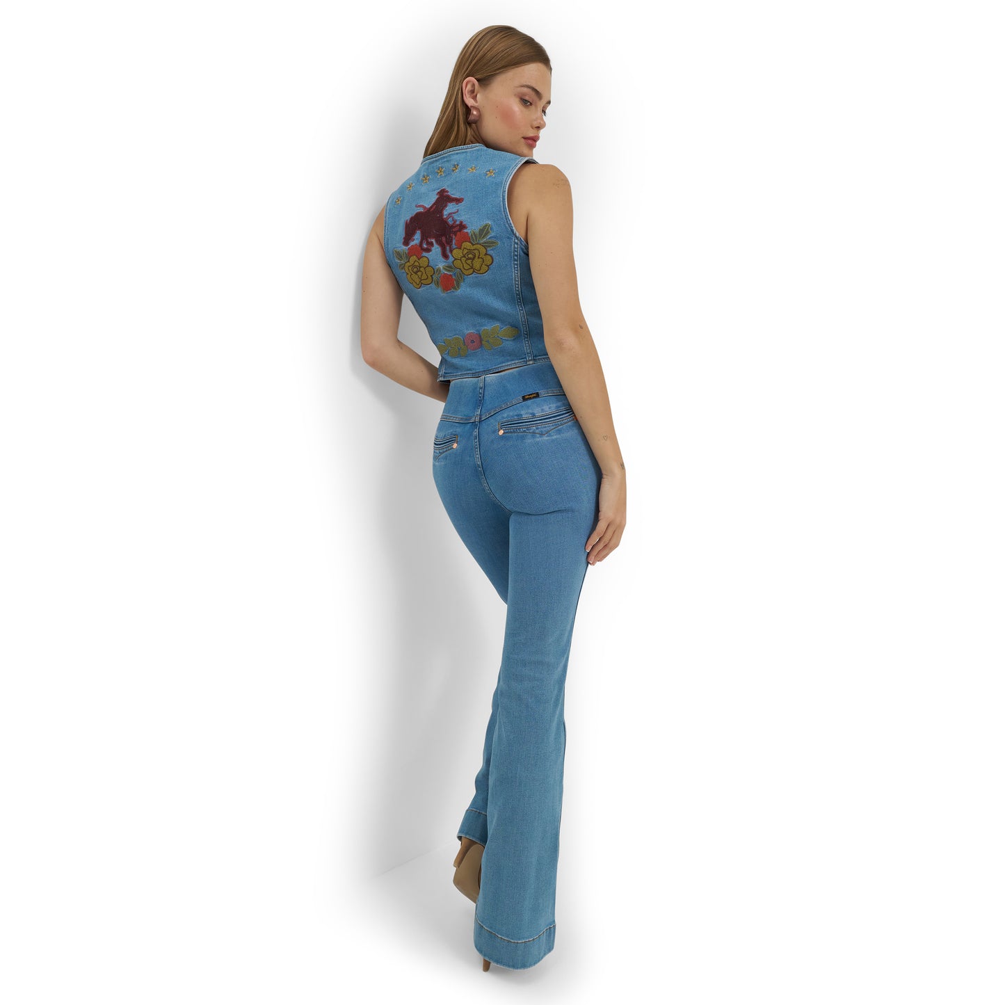 Wrangler® Lainey Wilson Embroidered Denim Vest