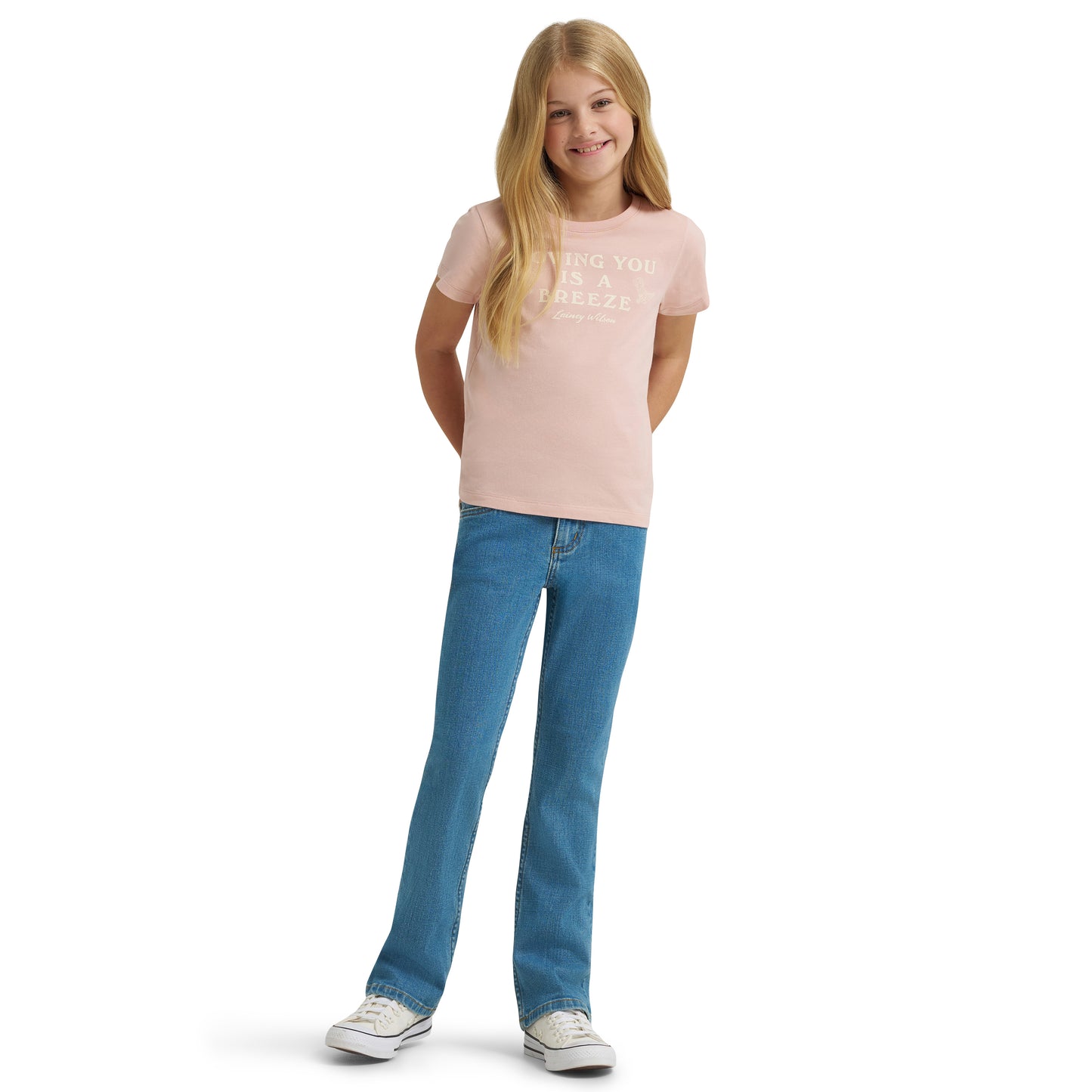 Wrangler X Lainey Wilson Girls Breeze T-Shirt Pink