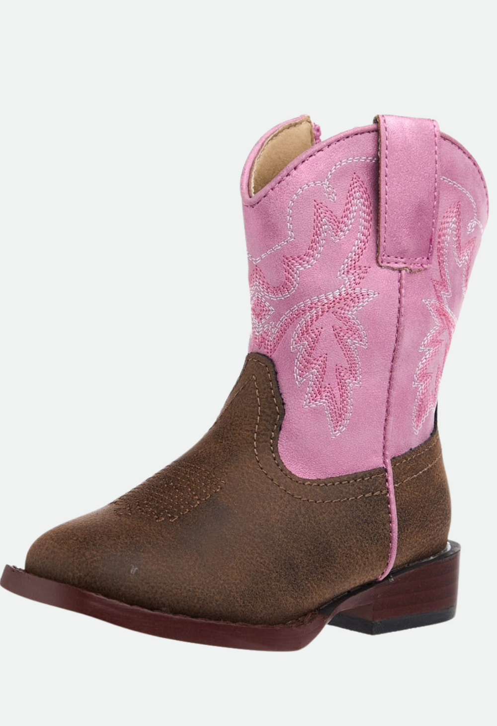 Roper Toddlers Gretchen Cowgirl Western Boot - Pink Tan