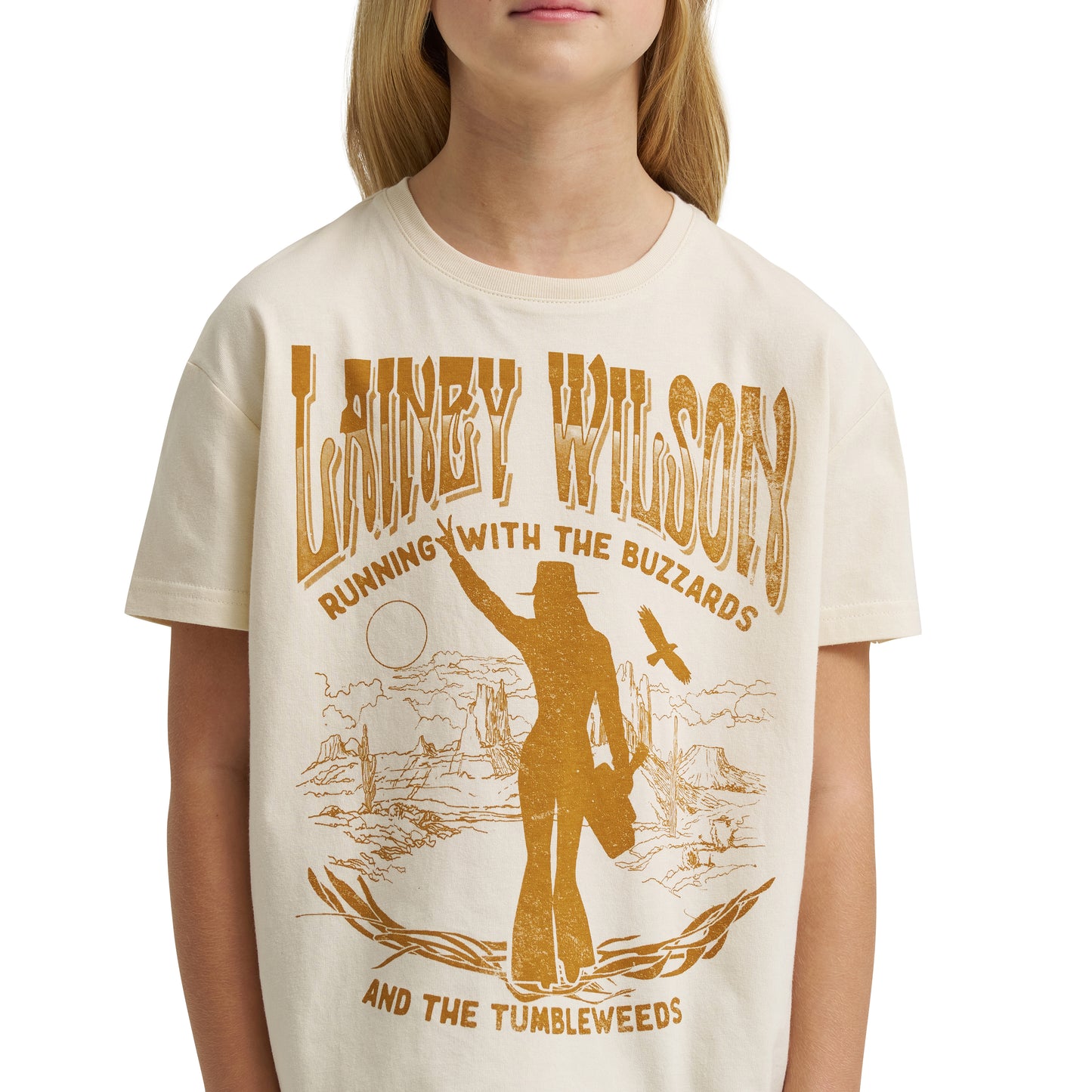 Wrangler X Lainey Wilson Girl's Buzzards White T-Shirt