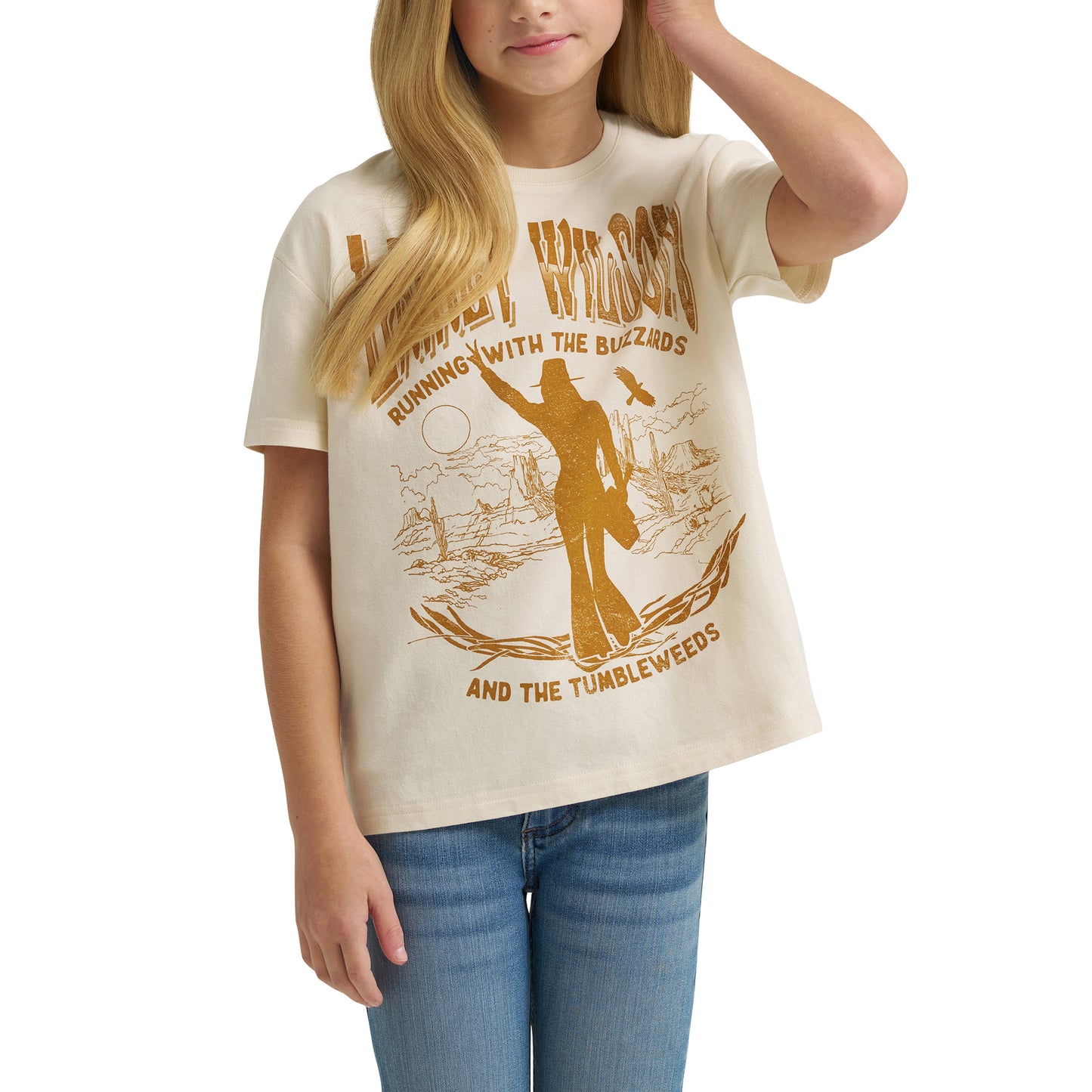 Wrangler X Lainey Wilson Girl's Buzzards White T-Shirt