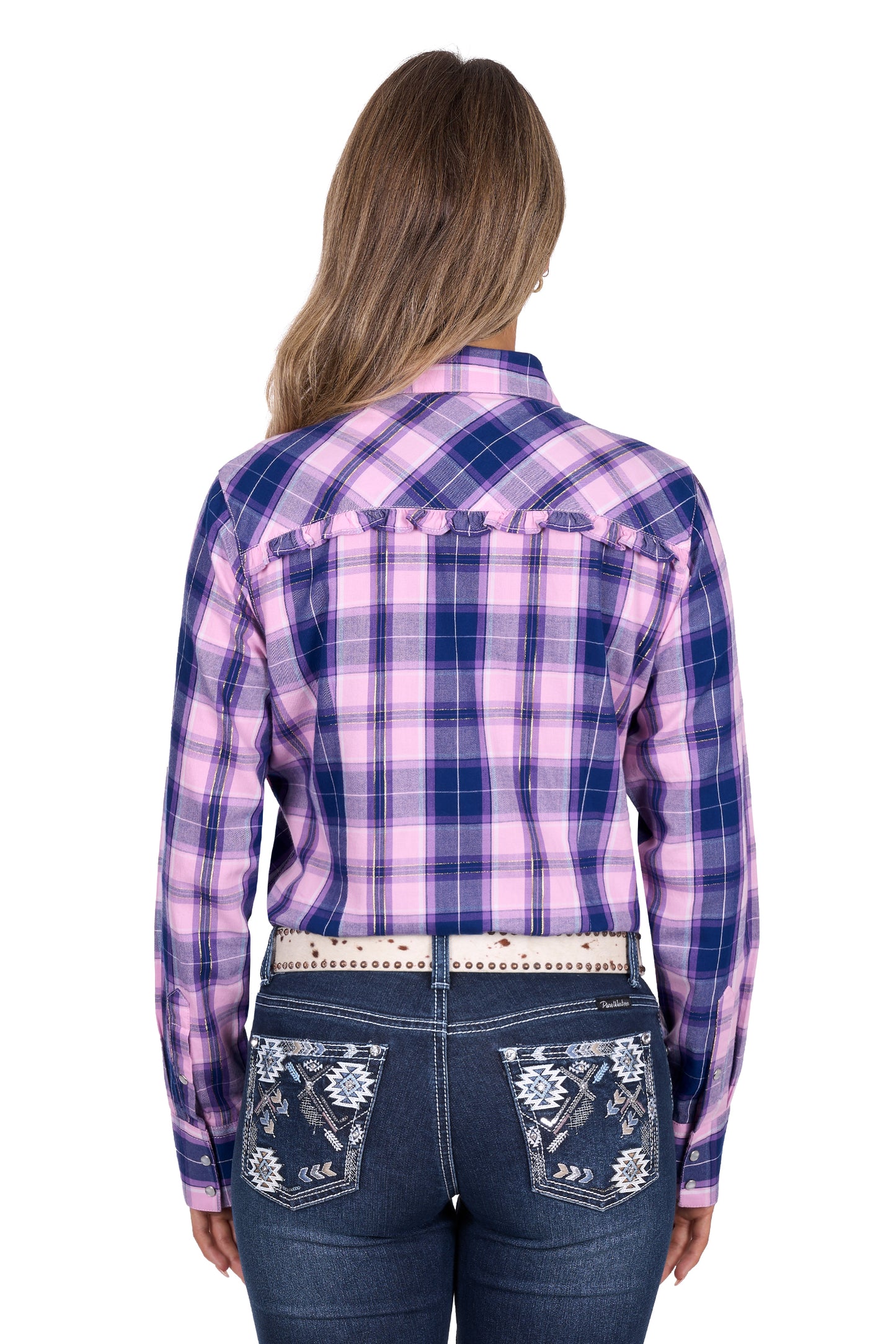 Pure Western Women’s Arleen Check Western Long Sleeve Shirt