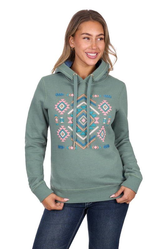 Pure Western Women’s Libbie Pullover Hoodie -  Green