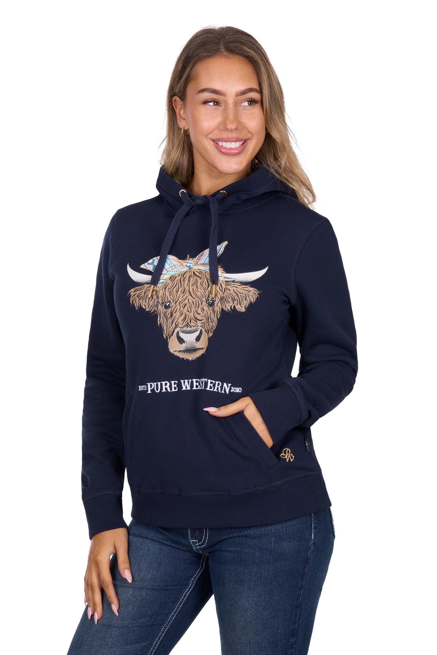 Pure Western Women’s Tania Pullover Hoodie - Navy